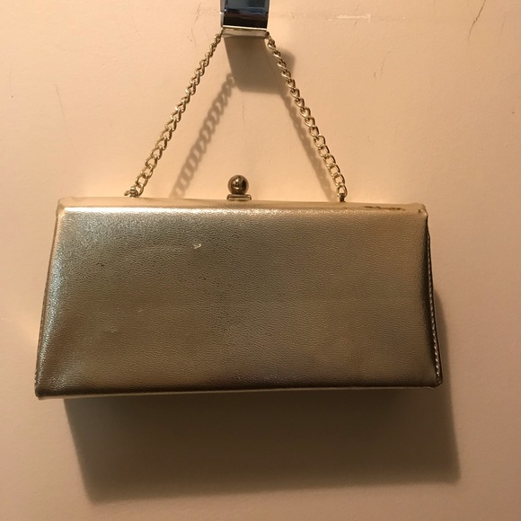 💥 GOLD 💥 EVENING BAG W/CHAIN . . . - Picture 4 of 4